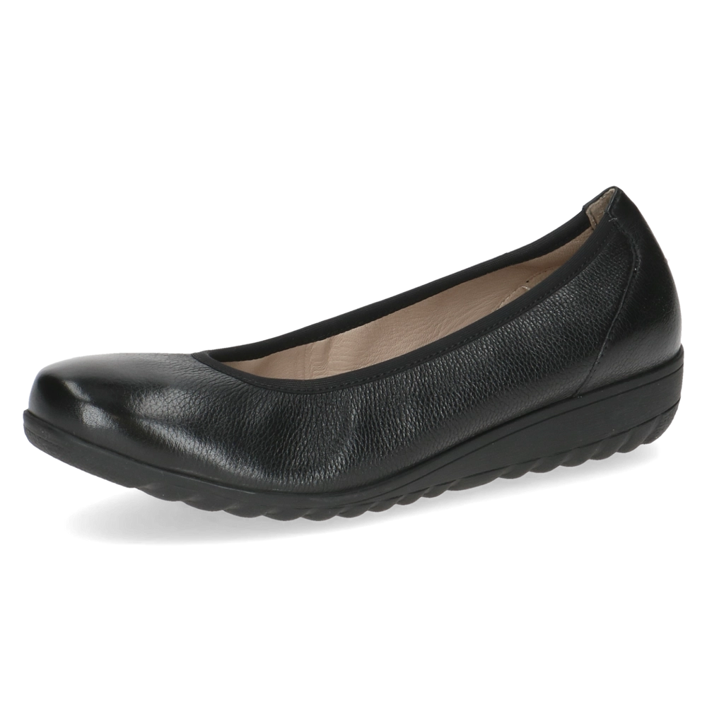 Caprice crne kožne baletanke 9-22161-42-02B