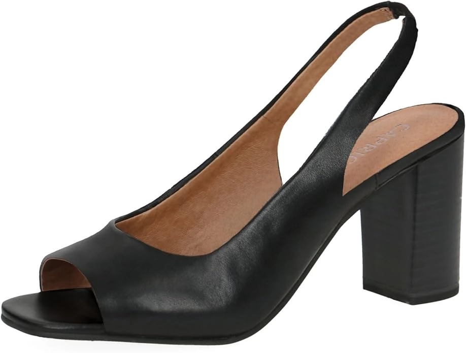 Caprice crne kožne sandale 9-28304-20-001