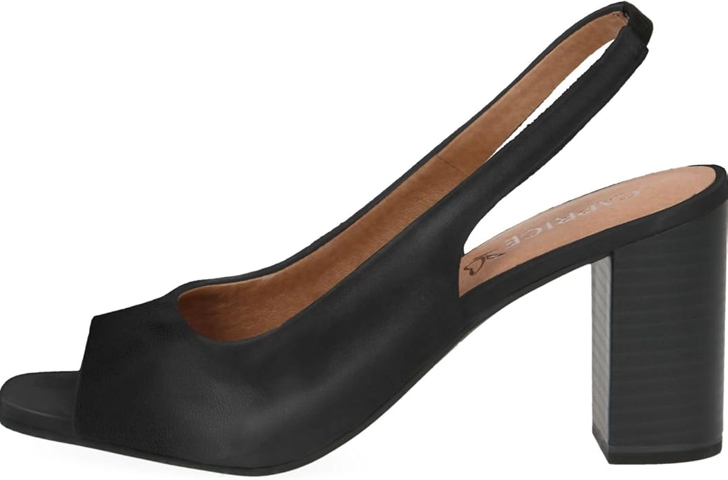 Caprice crne kožne sandale 9-28304-20-001