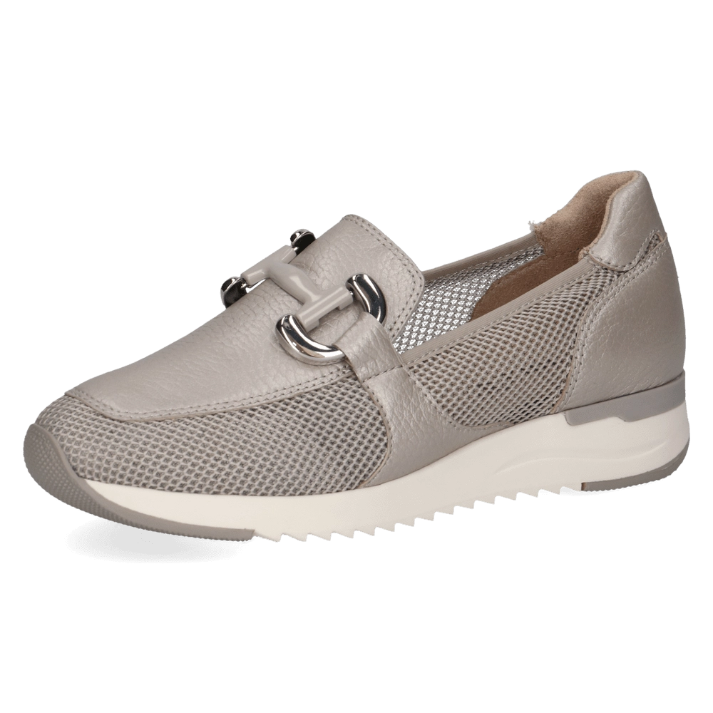 Caprice srebrne ženske kožne mokasine 9-24536-42-204
