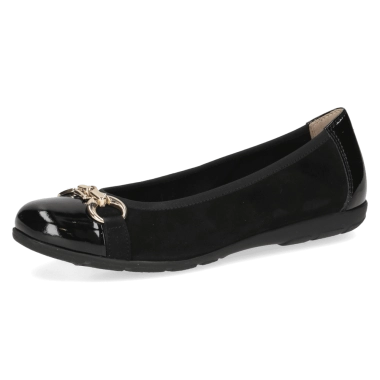 Caprice crne kožne baletanke 9-22172-42  019