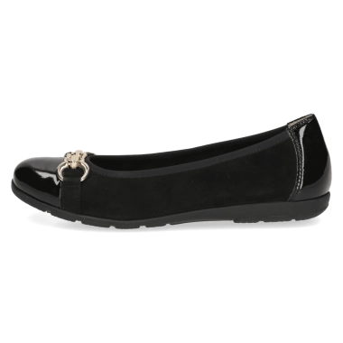 Caprice crne kožne baletanke 9-22172-42  019