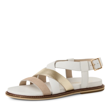 Marco Tozzi bele kožne sandale 2-28426-44-197