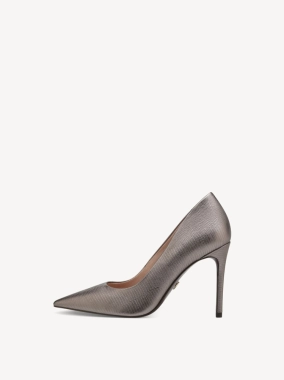 Tamaris pewter kožne štikle 1-22470-41-915