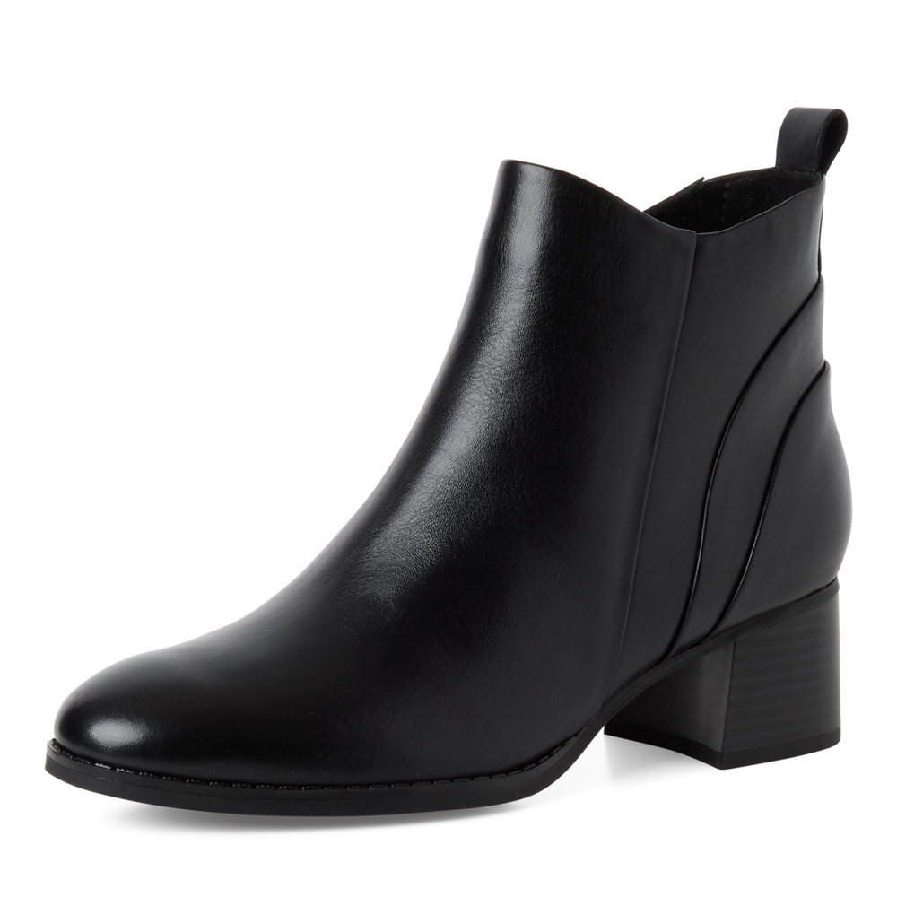 Marco Tozzi crne kožne čizme 2-25348-43-001