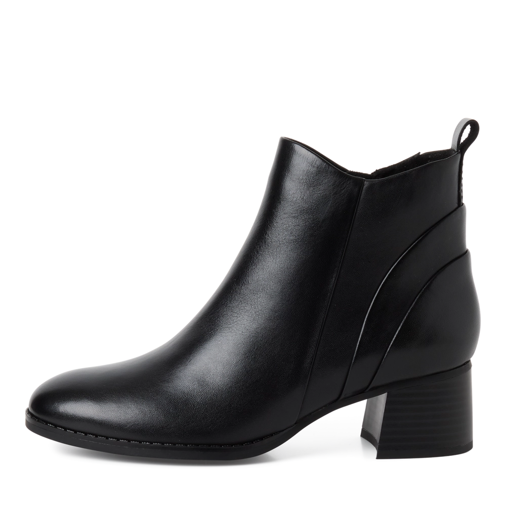 Marco Tozzi crne kožne čizme 2-25348-43-001