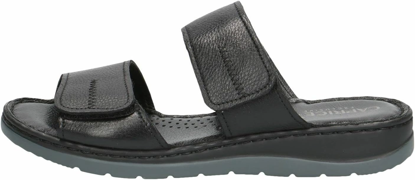 Caprice ženske crne kožne papuče 9-27150-24